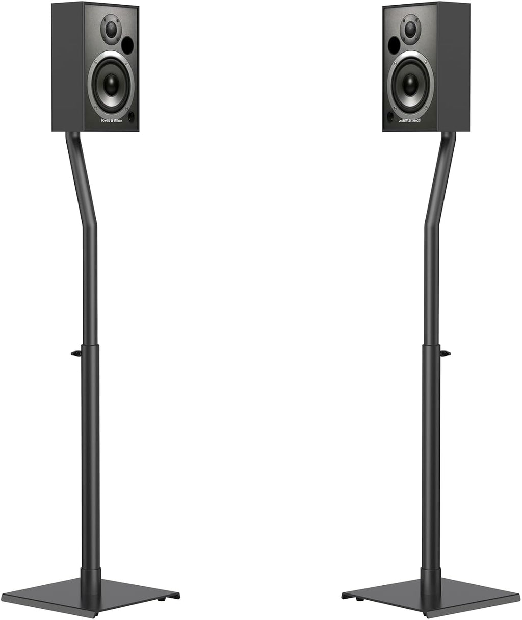 Universal Speaker Stands, Height Adjustable Extend 30.0" to 39.1" for Satellite Speakers & Small Bookshelf Speakers