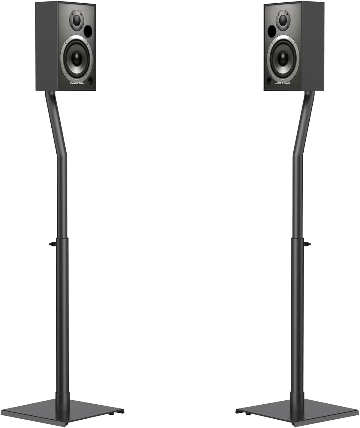 Universal Speaker Stands, Height Adjustable Extend 30.0" to 39.1" for Satellite Speakers & Small Bookshelf Speakers