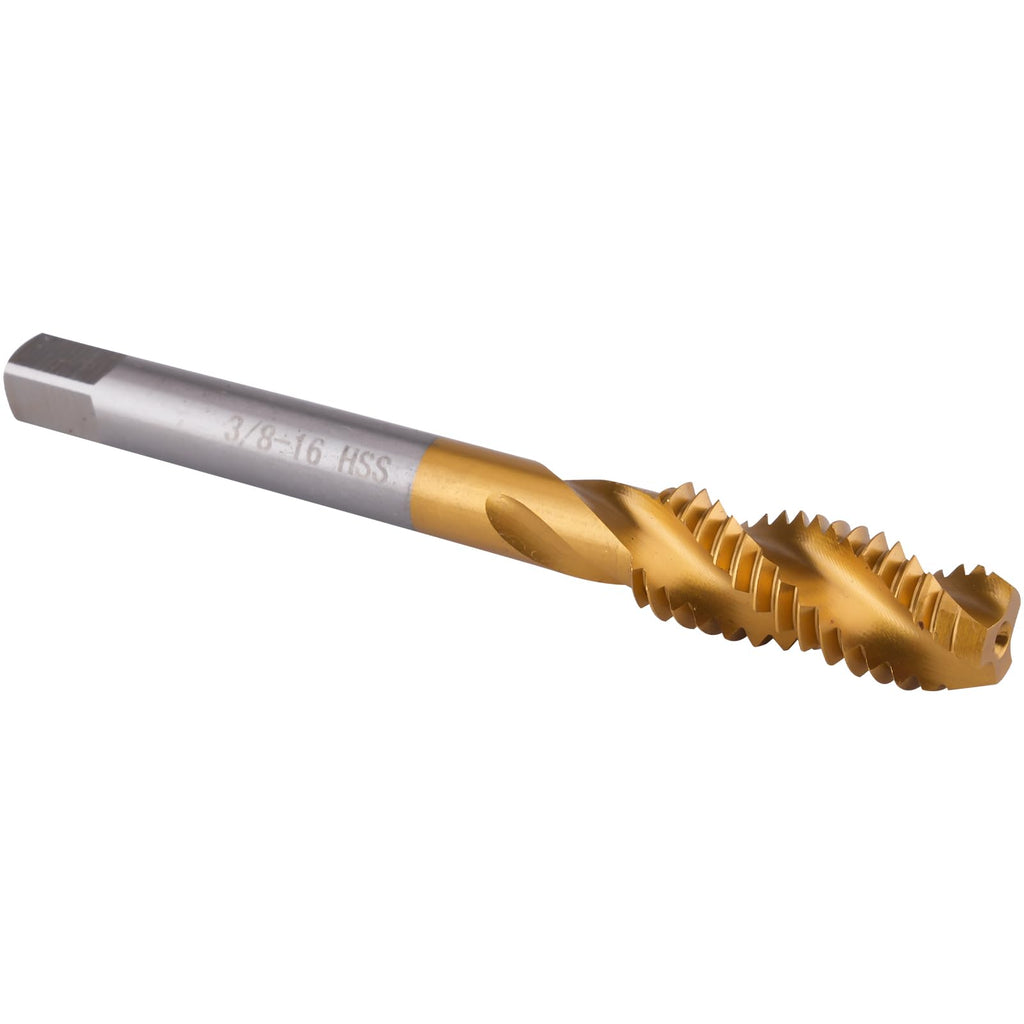 Burkit 3/8"-16 UNC Titanium Coated Spiral Flute Tap