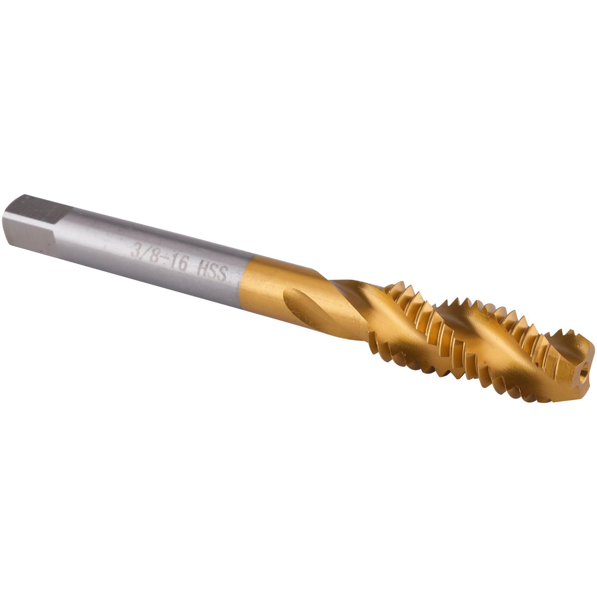 Burkit 3/8"-16 UNC Titanium Coated Spiral Flute Tap