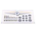 Cunyuer 30 Pcs Set Tap and Die Set Metric, Tap Dies Set Hand Tools Kit with Adjustable Wrench M1 M1.1 M1.2 M1.4 M1.6, M1.8 M2.0 M2.2 M2.5
