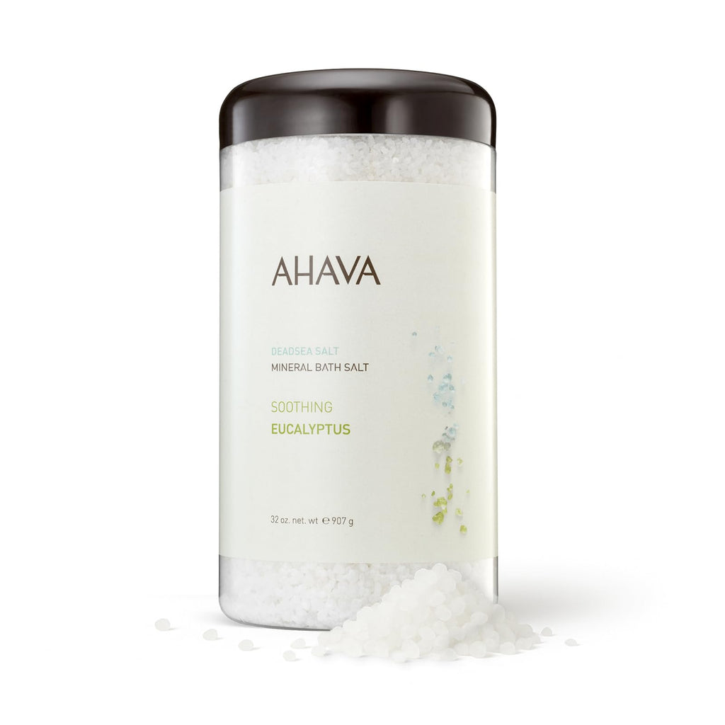 Dead Sea Mineral Bath Salt, Soothing Eucalyptus - Intense Relaxation for Body & Mind, Elevates Moisture, Softens &