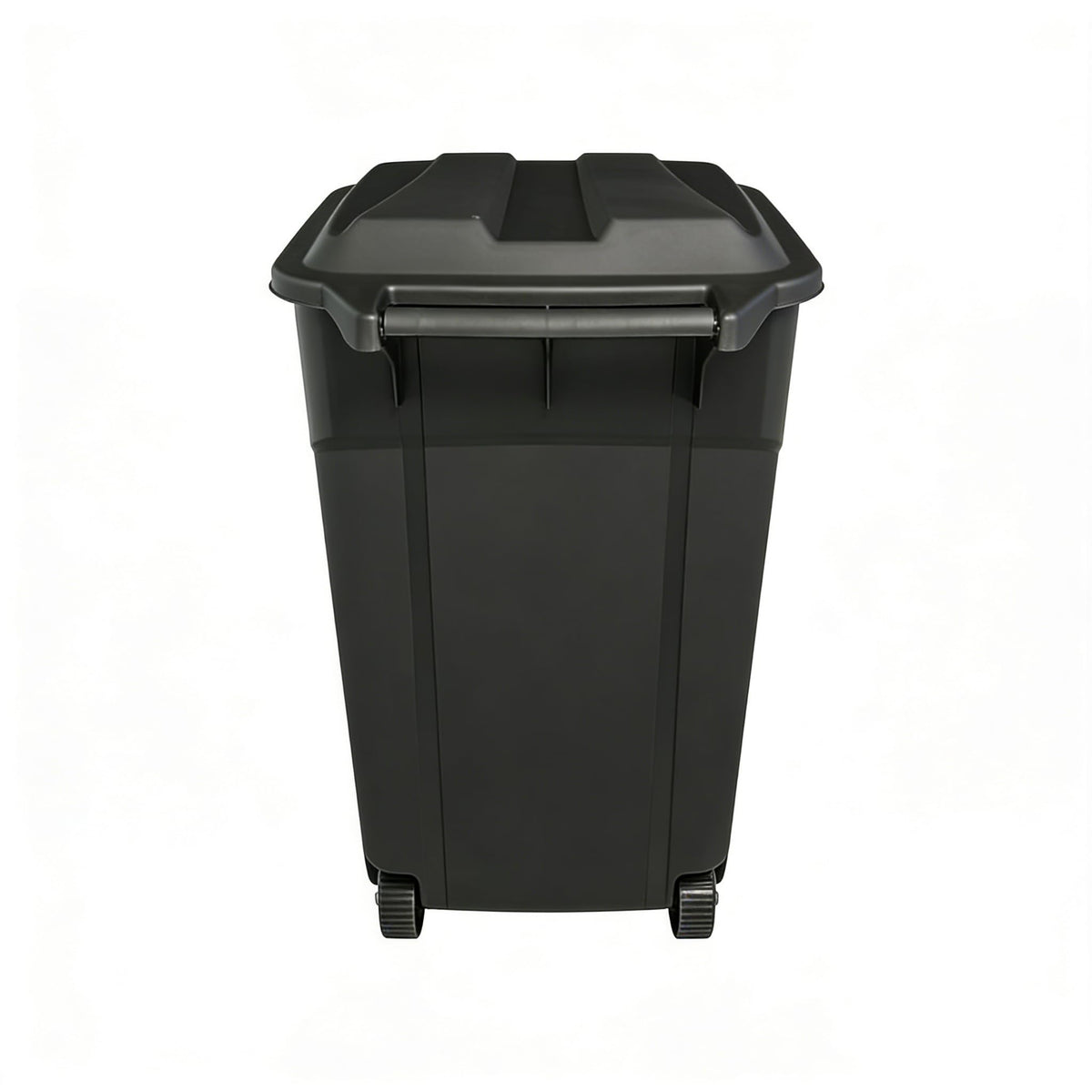 45 Gallon Wheeled Trash Can with Lid, Heavy Duty Outdoor Garbage Bin