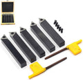 OSCARBIDE 1/2" Mini Lathe Indexable Carbide Turning Tool Holder 5-Piece
