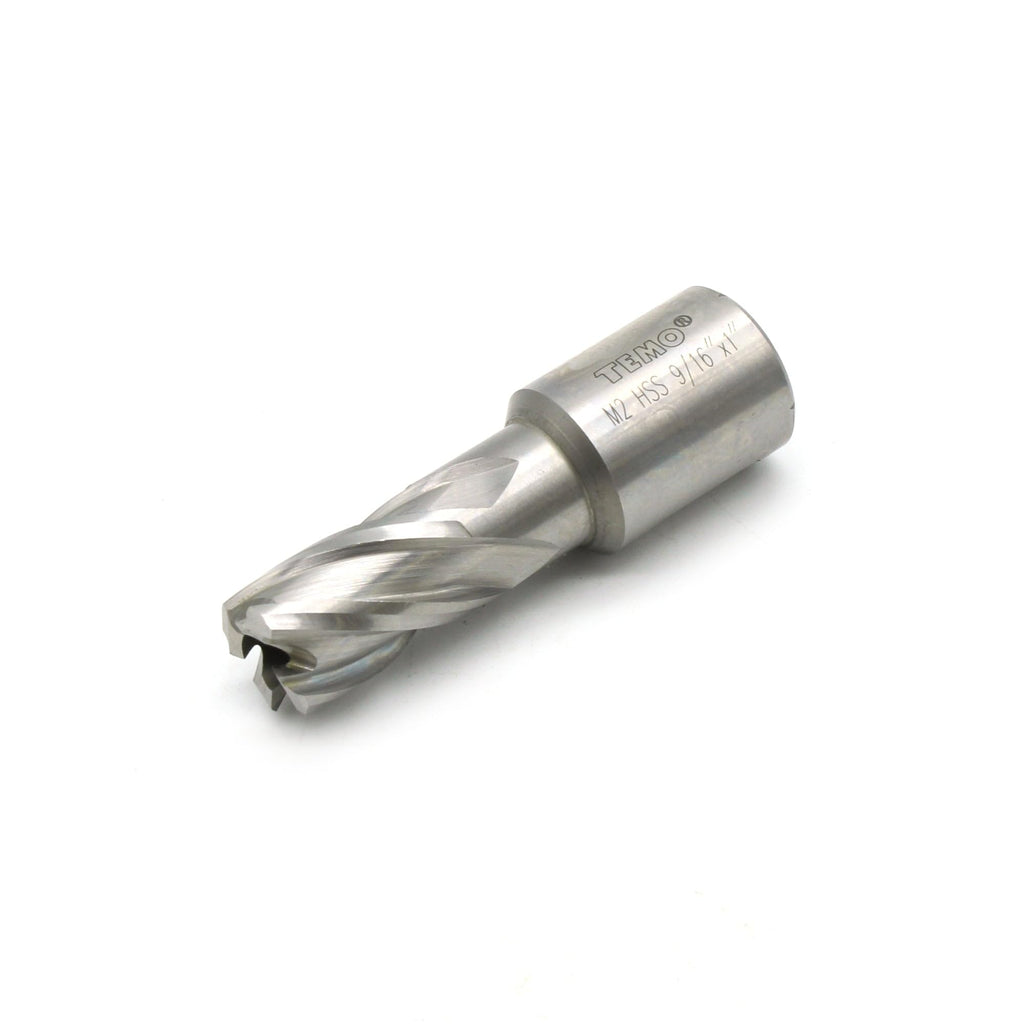 TEMO 9/16" M2 Premium Annular Cutter with Weldon Shank, 1" Depth of Cut