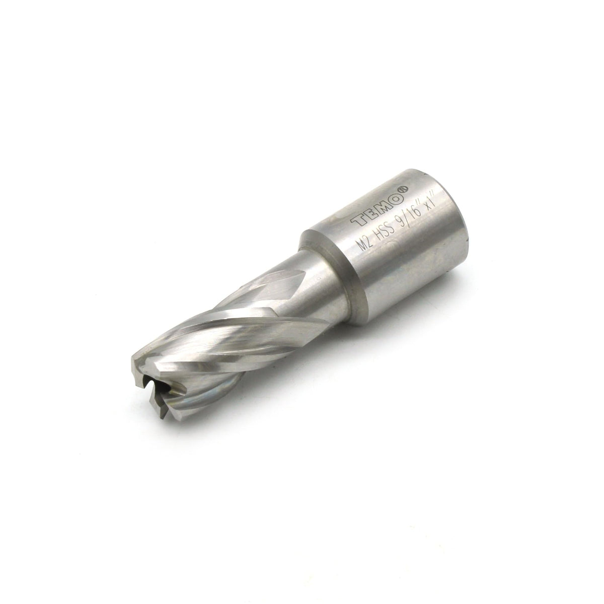 TEMO 9/16" M2 Premium Annular Cutter with Weldon Shank, 1" Depth of Cut