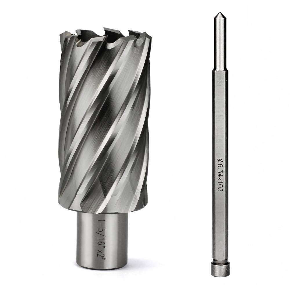 Annular Cutter JESTUOUS 3/4 Inch Weldon Shank 1-5/16 Cut Dia 2 Cut Depth
