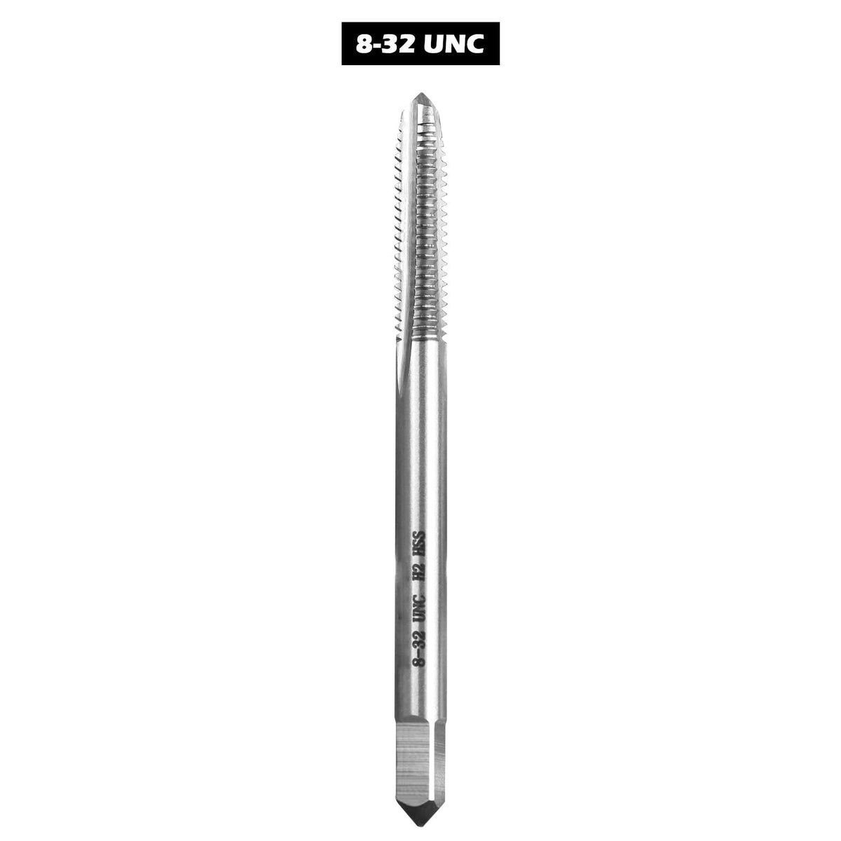 LWCUSNJ 2pcs No 8-32 UNC Thread Tap Right Hand, M2 HSS 8 x 32 UNC Straight Fluted Machine Tap