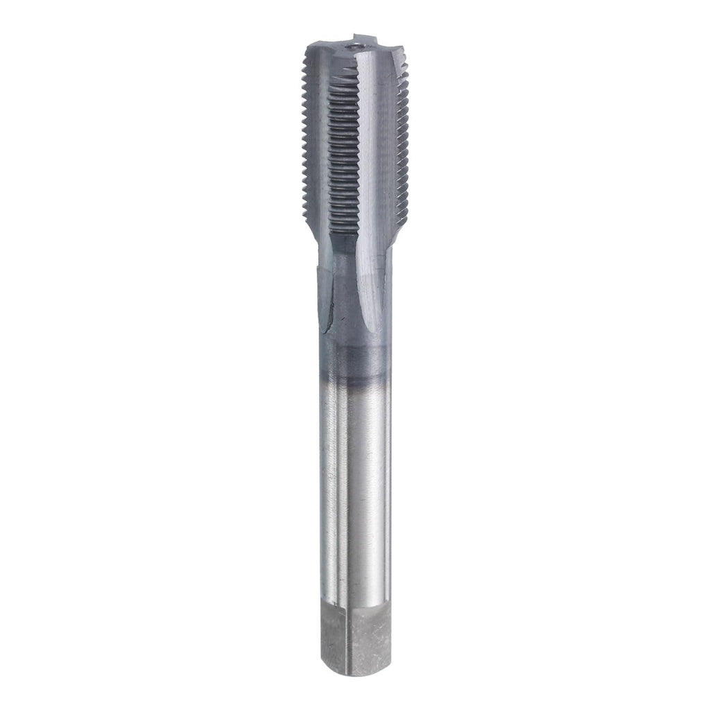 HARFINGTON 1/2"-24 UNS Thread Tap 6542 Cobalt High-Speed Steel TiCN Coated Plug Tap Right Hand Flat Head 4 Straight Flutes Screw Threading Hand Tap