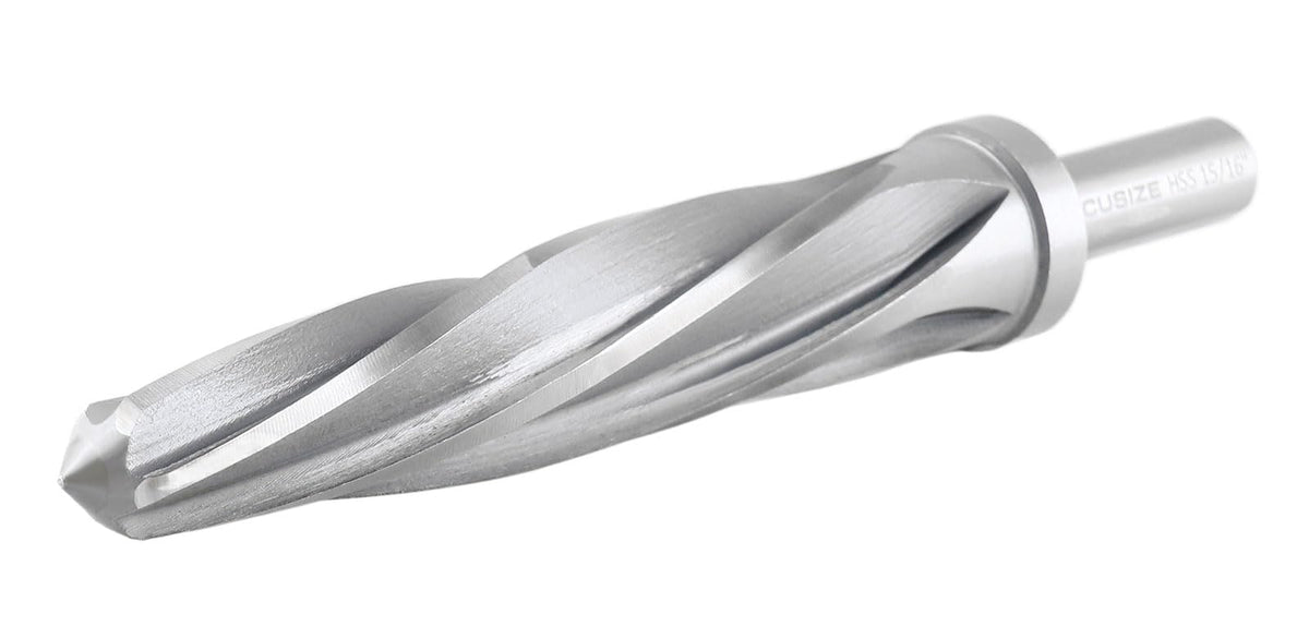 Accusize HSS Construction Reamer, 15/16 in, 3-Flat Shank, 0522-1516