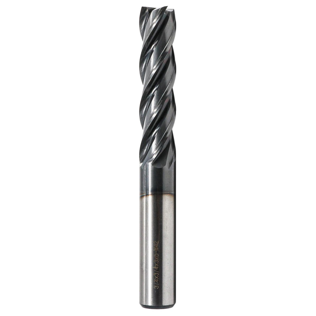 3/4" 4 Flute Variable Helix M42 Cobalt HSS End Mill - AlTiN Coated, 6" OAL