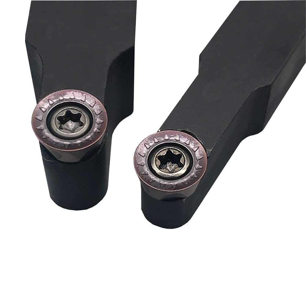10pcs RPMT10T3 Indexable Carbide Inserts Milling Cutter with 1/2",5/8"," SRDPN Indexable Tool Holder Metal Lathe Cutting Tools (SRDPN1212H10+SRDPN1616H10+RPMT10T3)