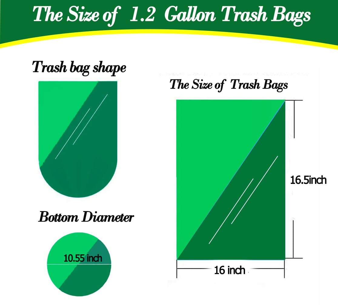 1.2 Gallon 240 pcs Small Pink Trash Bags, Strong Garbage Bags, Bathroom Trash Can Bin Liners Unscented, Mini Plastic
