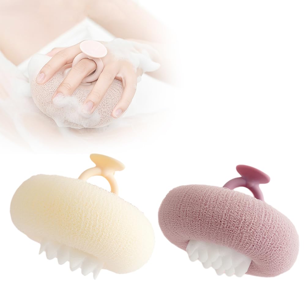 Super Soft Sunflower Suction Cup Bath Ball, 2026 Upgraded 2-in-1 Sunflower Bath Ball Exfoliating Bath Sponge Cleaning