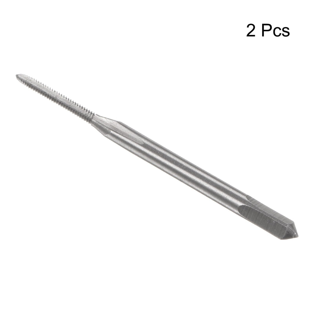 uxcell Metric Machine Taps M1.4 x 0.3mm H2 High Speed Steel 3 Straight Flutes Screw Tapping Threading Machinist Repair DIY Tool 2pcs