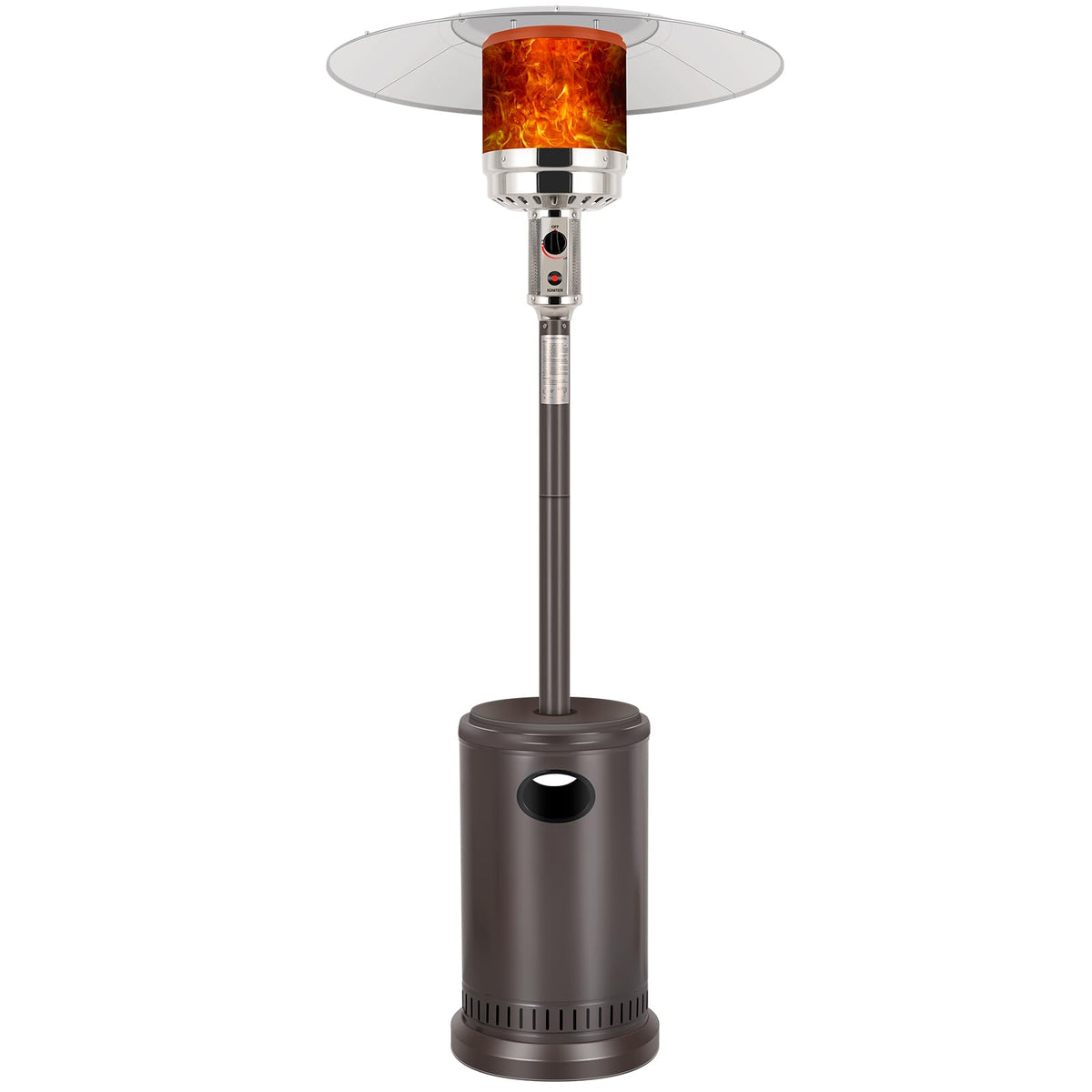 50,000 BTU Propane Patio Heater, Stainless Steel Burner with Wheels, Table Design, Triple Protection System Outdoor