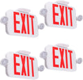 LIT-PaTH Exit Sign with Emergency Light, Battery Backup, 4 Pack
