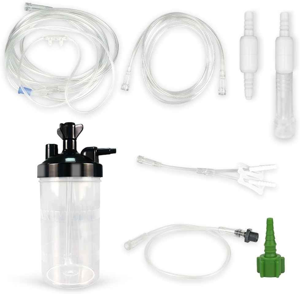 Oxygen Humidifier Bottle Set, 11PCS Complete Kit