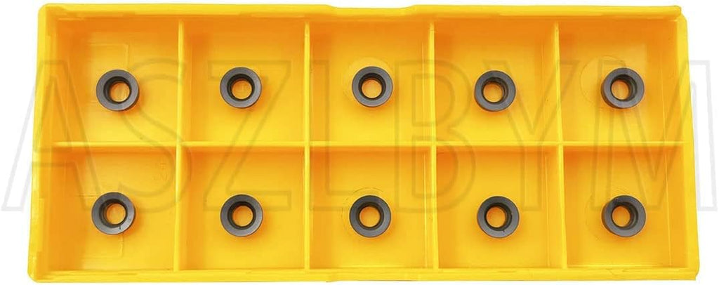 11PCS RCMT060204 MO R3 Round Carbide Inserts Milling Cutter with SRDCN 1212H06 1/2” / 12mm Round Carbide Metal Lathe Tools Indexable Turning Tool Milling Insert Holder Lathe Cutting Tools