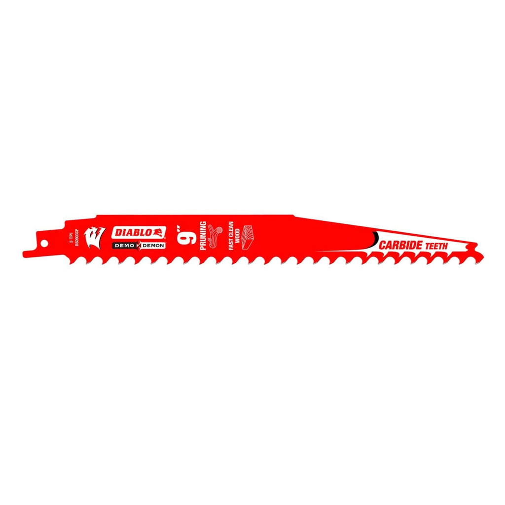 Diablo Demo Demon Carbide Tipped Reciprocating Saw Blades - 9", 3-Pack