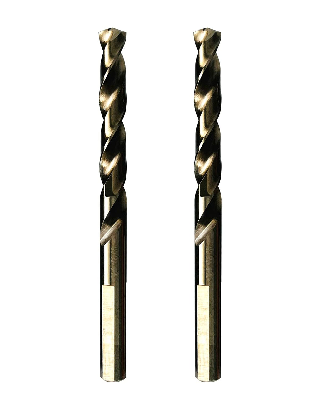STROTON 5% Cobalt Drill Bits Set (3/8" x 2PCS) for Stainless Steel and Hard Metal