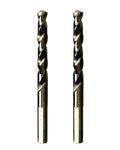 STROTON 5% Cobalt Drill Bits Set (3/8" x 2PCS) for Stainless Steel and Hard Metal