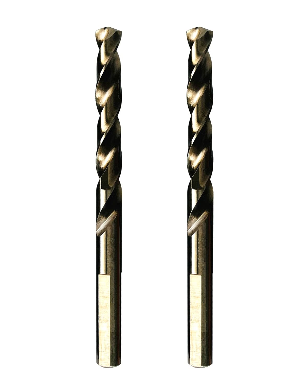STROTON 5% Cobalt Drill Bits Set (3/8" x 2PCS) for Stainless Steel and Hard Metal