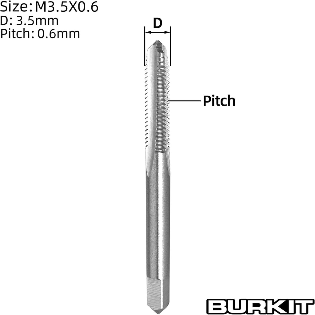 Burkit 2pcs M3.5 Thread Tap Right Hand