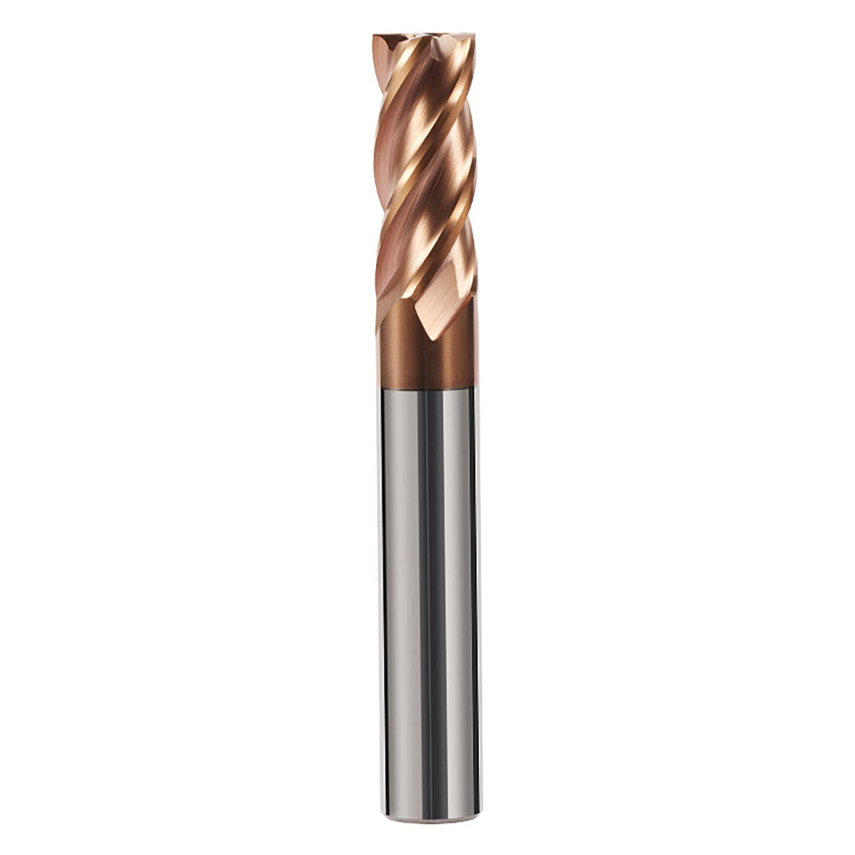 AYCHOLIZ 1pc 4 Flutes Carbide Square End Mill 3mm (0.118"Dia), 4mm (0.157" Shk Dia) Tungsten Steel Milling Cutter Micro Grain CNC Router Bits for Alloy Steel High Alloy Cast Iron-HRC55 - TISIN Coated