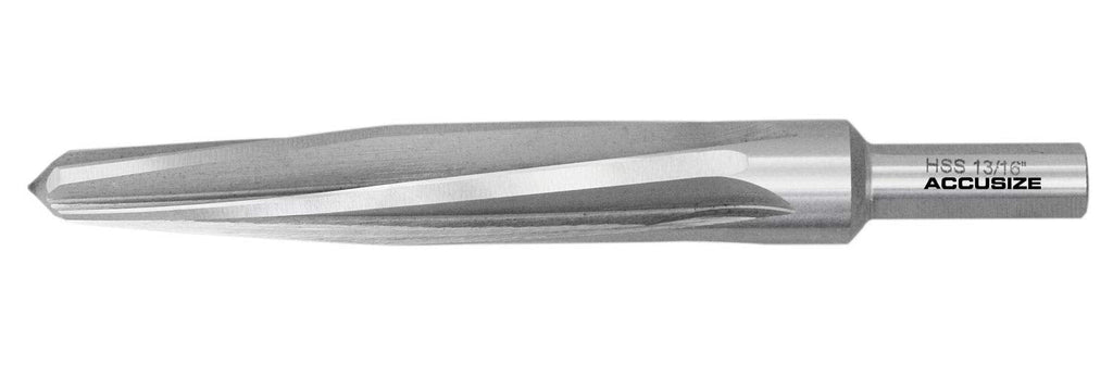 Accusize HSS Construction Reamer, 13/16 in, 3-Flat Shank, 0522-1316