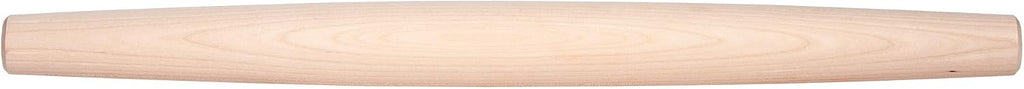 French Tapered Rolling Pin, Wooden Baking Dowel, 20.5" x 1.75"