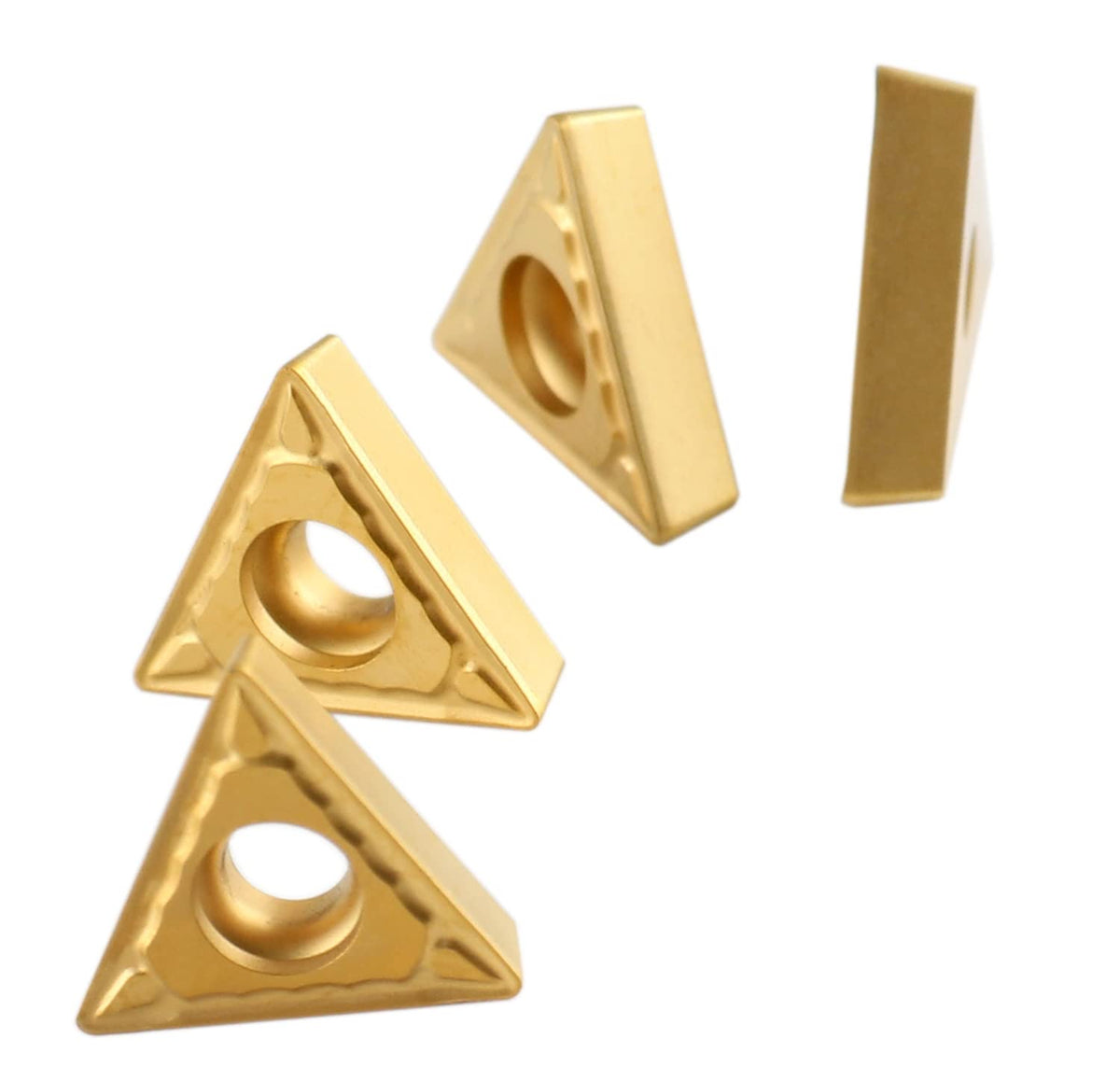 Accusize TCMT21.51 Carbide Insert, TiN Coated, 1/4 in I.C, 10 Pack