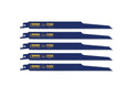 IRWIN Tools Reciprocating Saw Blade, Wood- and Nail-Embedded Wood-Cutting, 9-Inch 6 TPI, 5 Pack (372956P5)