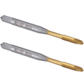 Burkit 2pcs M3 Titanium Coated Spiral Point Tap