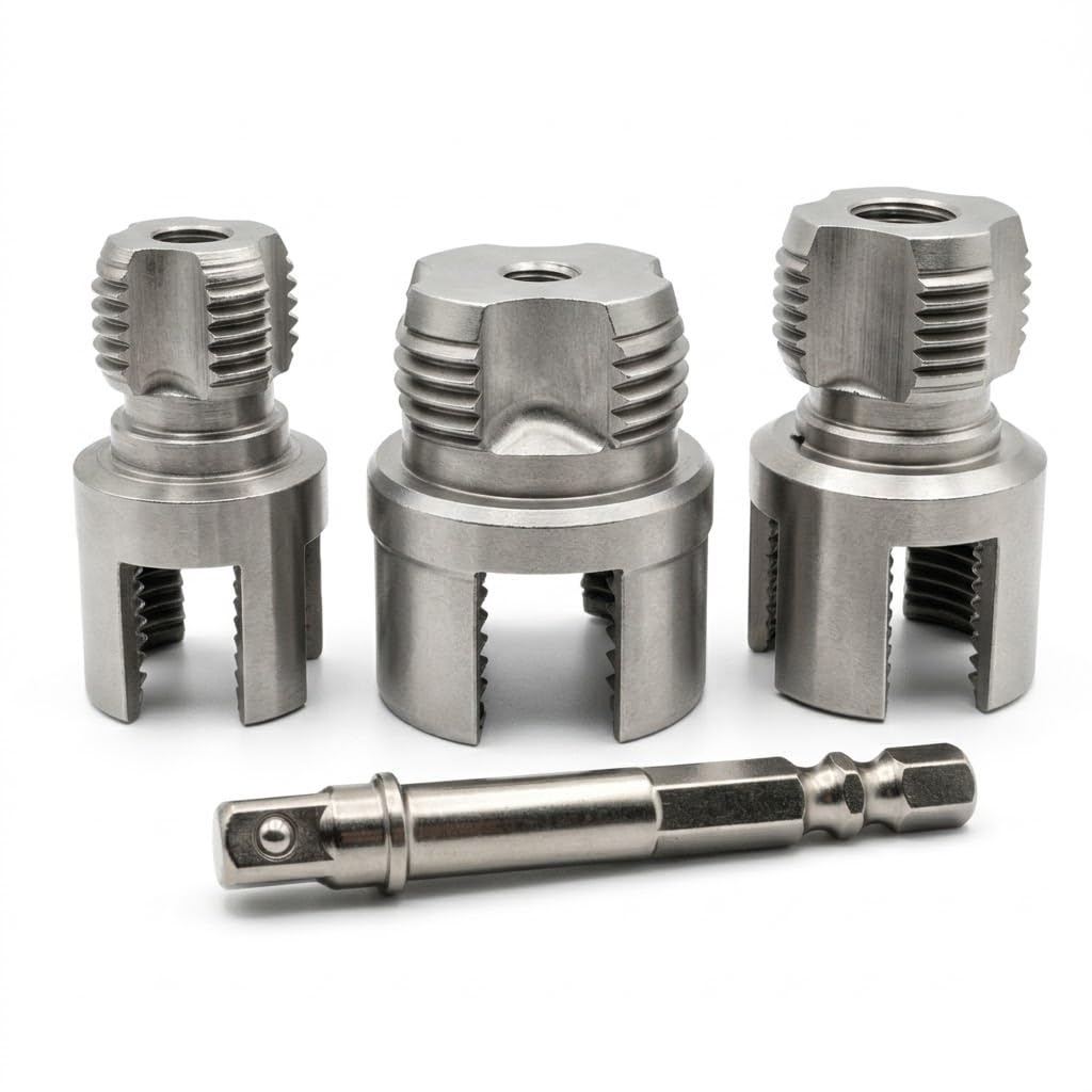 PVC Pipe Threader Set, 1/2 3/4 1 in, Pipe Threading Tool