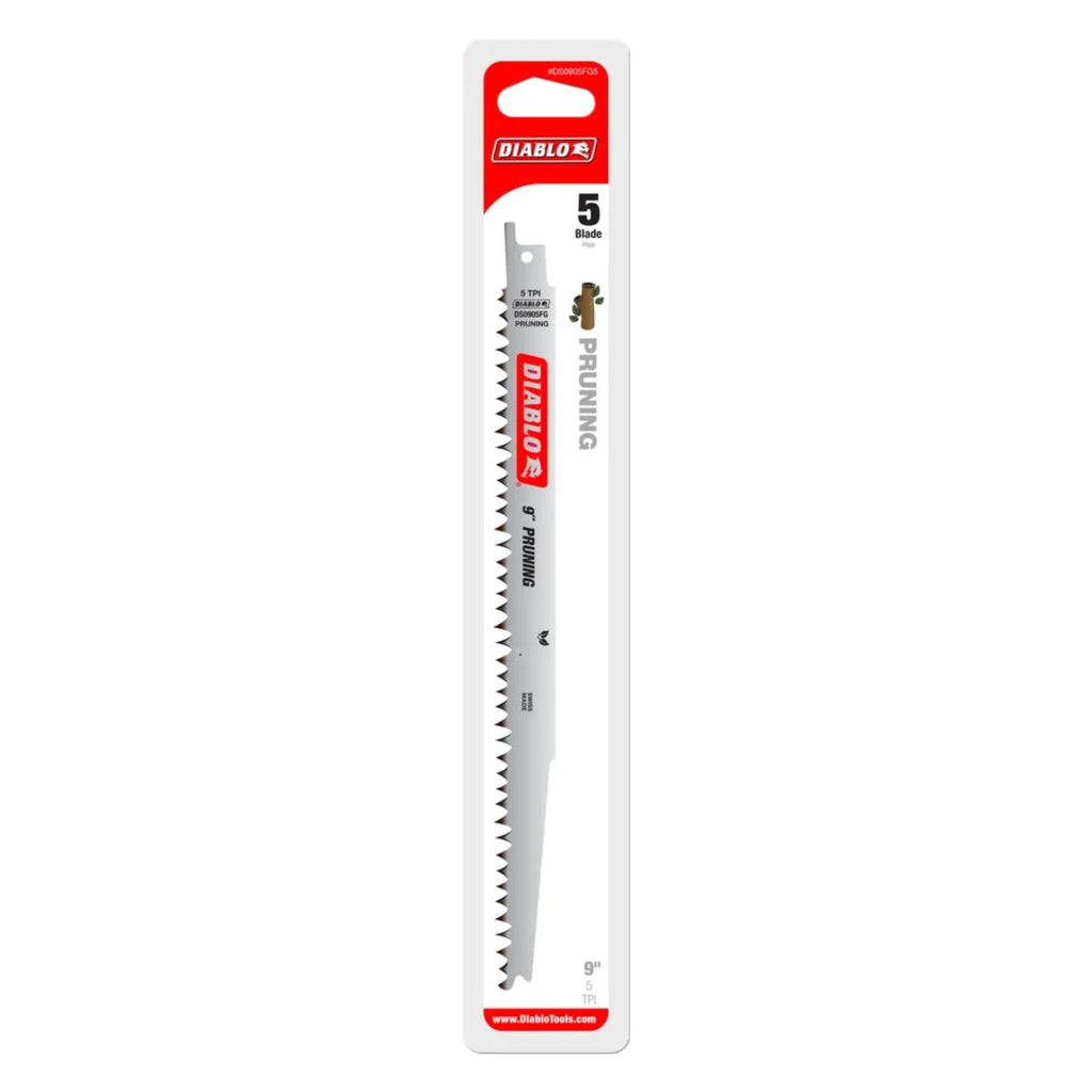 Diablo Fleam Ground Reciprocating Saw Blades - 9" Length, 5 TPI, 5-Pack
