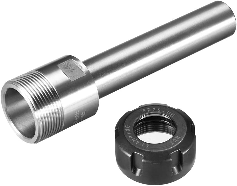 uxcell C20 ER25 100L Router Collet Chuck Extension Rod Straight CNC Milling Tool Holder