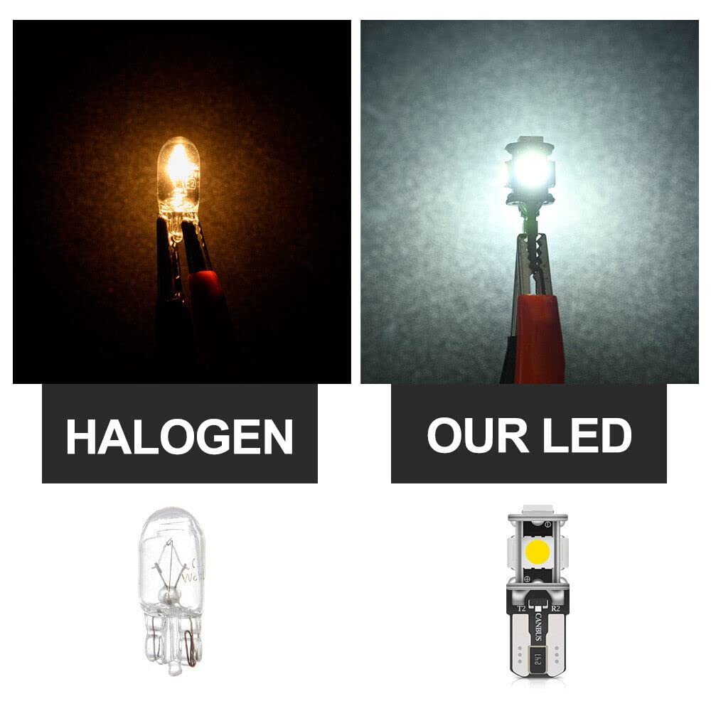 6Pcs LED Interior Light Bulbs Kit for Hon'da Civic 2006-2012 6000K White