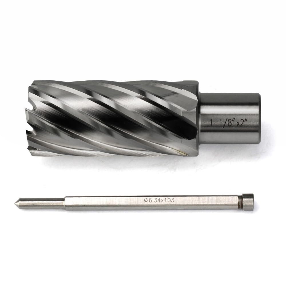 Annular Cutter JESTUOUS 3/4 Inch Weldon Shank 1-1/8 Cut Dia 2 Cut Depth