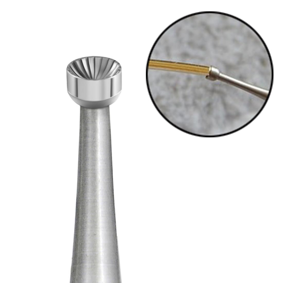 Luo ke 12 Pcs 3/32'' Shank Round Cup Burr Wire Rounder Bits (008-030)
