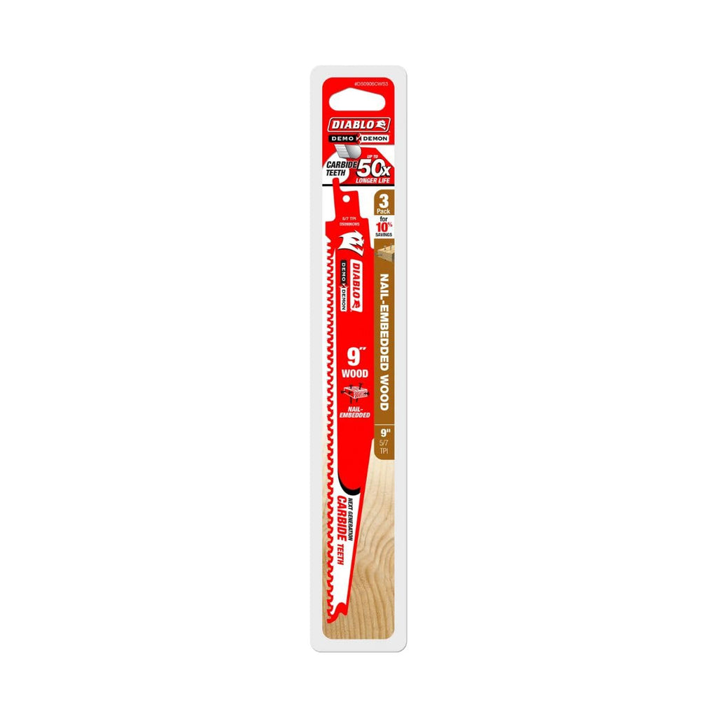 Diablo Demo Demon Carbide Teeth Reciprocating Saw Blades - 3-Pack