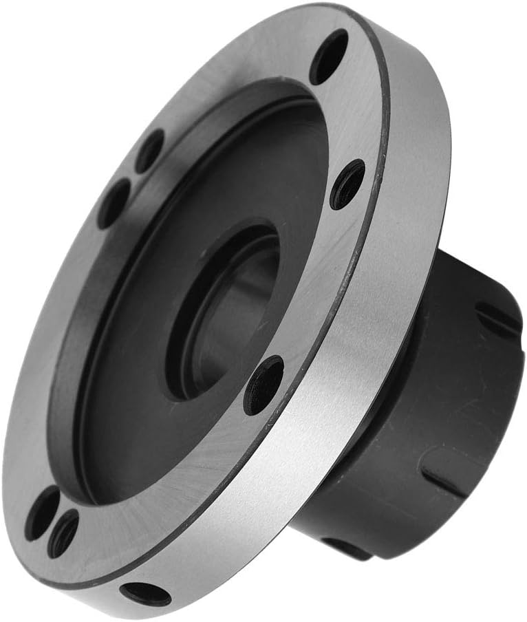 Collet Chuck, Carbon Steel Collet Chuck Lathe, 80/100mm Diameter CNC Lathe Round for CNC Milling Accuracy Milling Table Fixture (ER32-100mm)