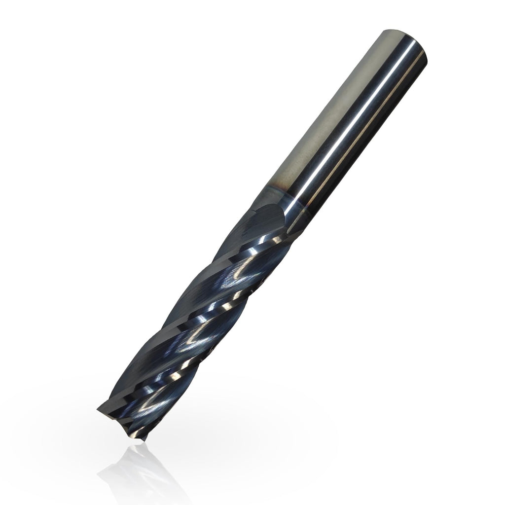 1/2" Carbide End Mill, Extra Long, 4" Overall Length, 4 Flute, AlTiN Coated