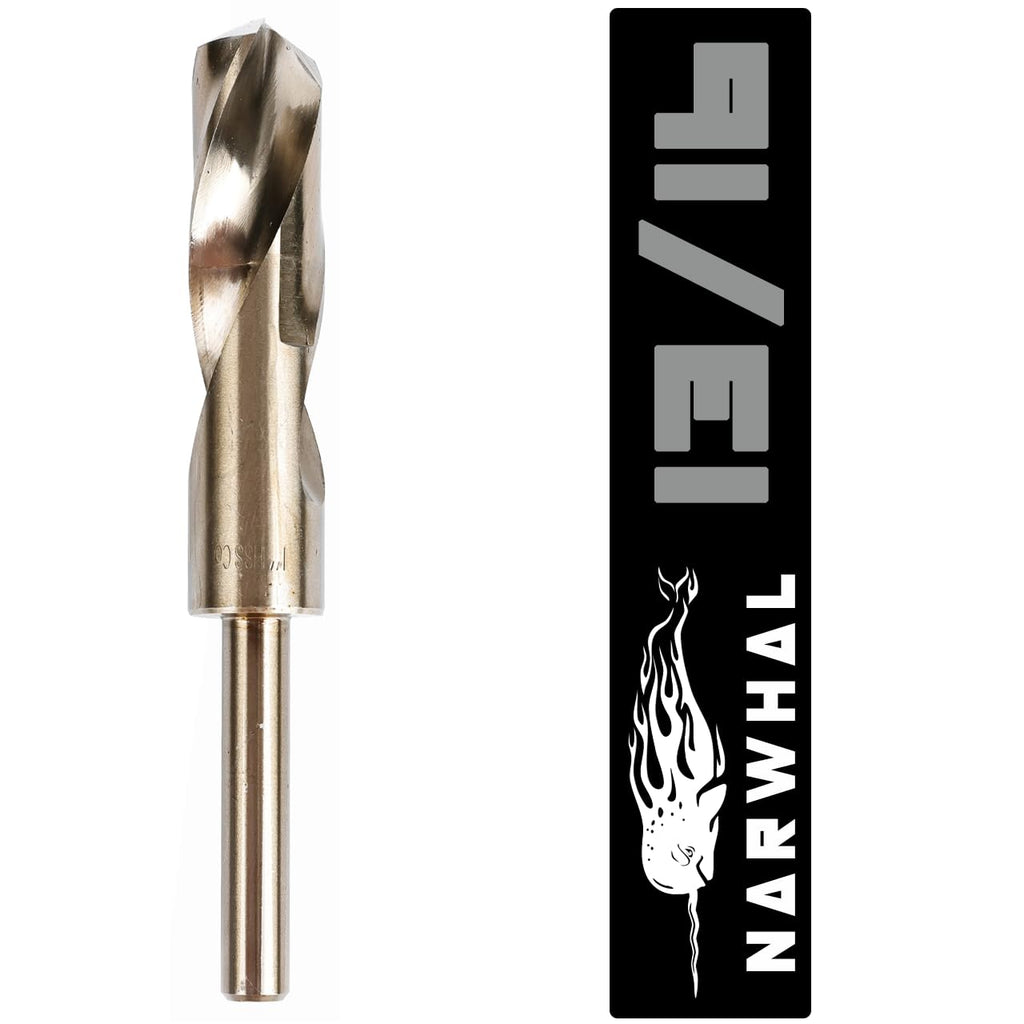 Narwhal 13/16 Drill Bit (1/2 Inch Shank) M35 Cobalt for Hard Metal & Steel
