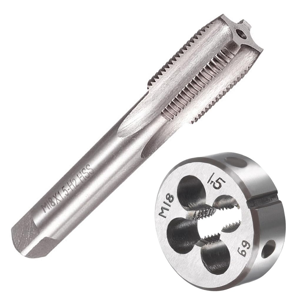 Saipe M18 X 1.5 Metric Tap and Die Set Machine Thread Right Hand Screw Tap