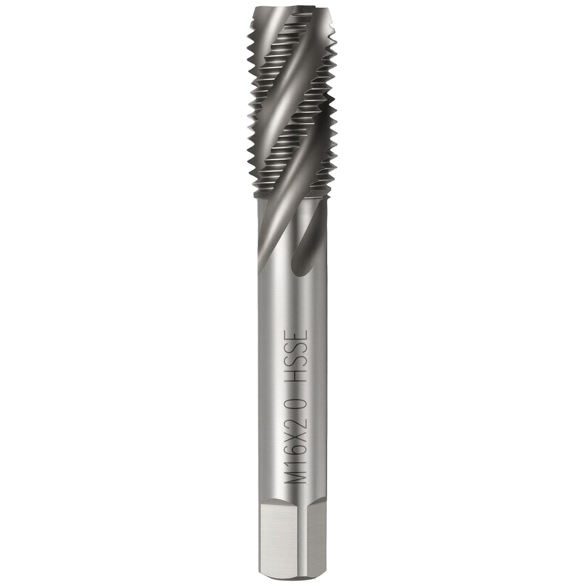 Workkyma M16 x 2 Spiral Flute Thread Tap M2 High Speed Steel Polished