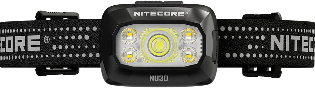 NU30 500 Lumen LED Rechargeable Headlamp with White and Red Beams