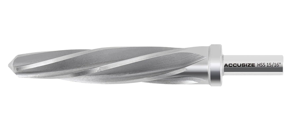 Accusize HSS Construction Reamer, 15/16 in, 3-Flat Shank, 0522-1516