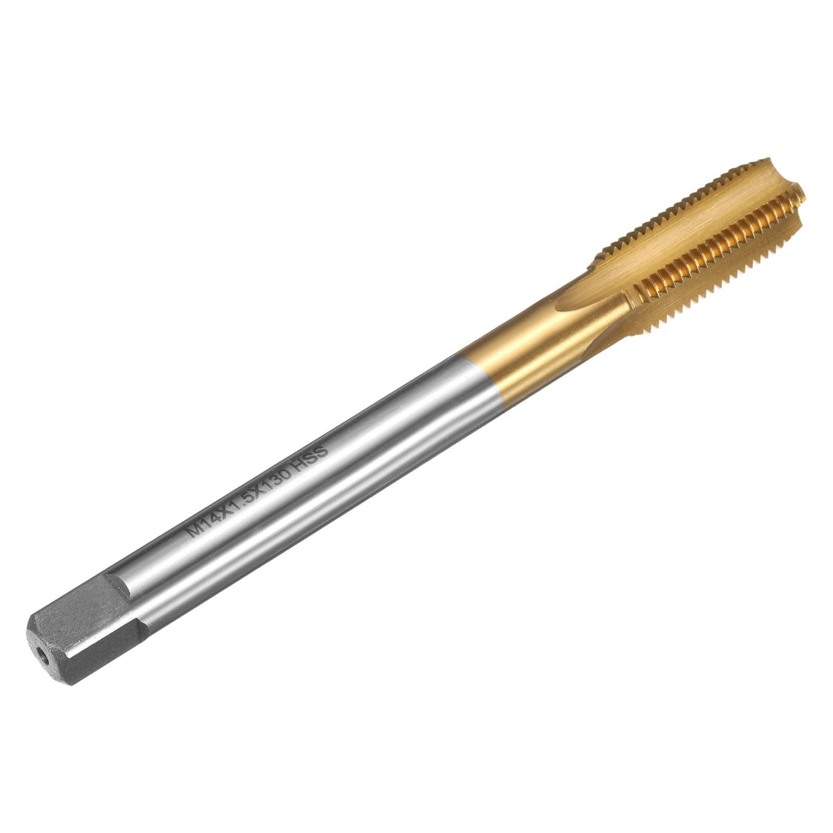 uxcell Metric Thread Tap M14 x 1.5 H2 130mm Straight Flute Screw Thread Milling Machine Taps Threading Tapping Repair Tool