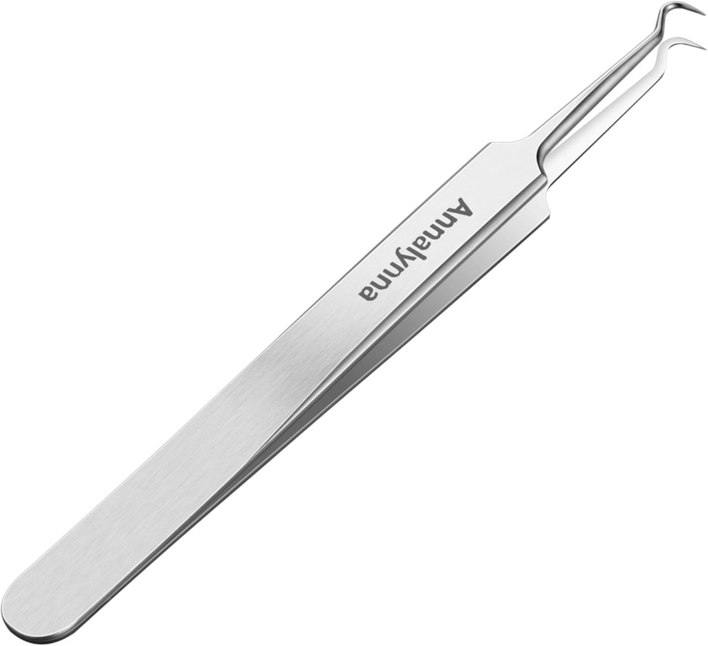Blackhead Tweezers, Precision Curved Tip Comedone Extractor for Acne